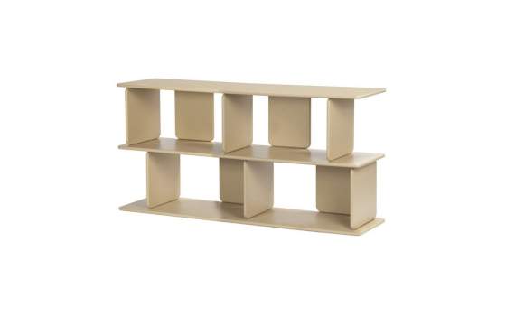 Estanteria Aparador Moderno Beige 2 Estantes Serie Mollaris