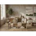 Estanteria Aparador Moderno Beige 2 Estantes Serie Mollaris
