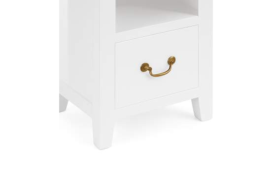 Estanteria Baja con 1 Cajon 1 Estante Color Blanco Serie Alner