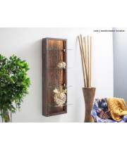 Estanteria Colgante Vertical  Rustica Acacia y Led Analde