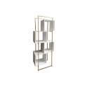 Estanteria de 70 Cubos Blancos Acero Oro Serie Abdler