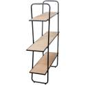 Estanteria Forja 3 Baldas Madera Tejido Rattan Serie Asauk