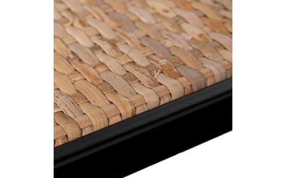 Estanteria Forja 3 Baldas Madera Tejido Rattan Serie Asauk