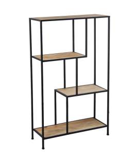 Estanteria Forja Diseño Actual Baldas Madera Serie Asauk