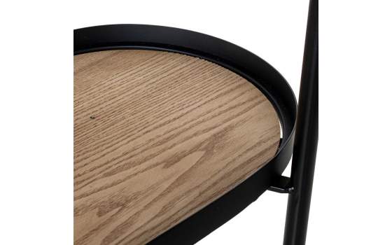 Estanteria Forja Semi Circular Baldas Madera Serie Asauk