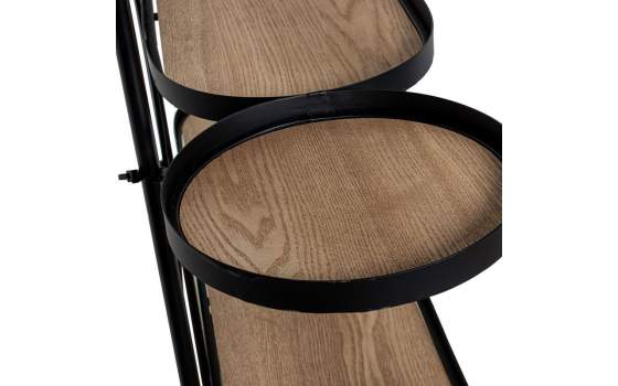 Estanteria Forja Semi Circular Baldas Madera Serie Asauk