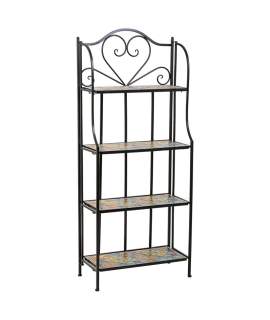 Estanteria Forja y Ceramica Colorista 4 Estantes Serie Abeck