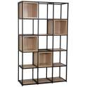 Estanteria Forja y Madera Cubos Serie Datros