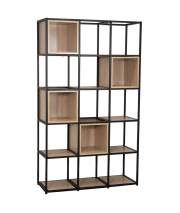 Estanteria Forja y Madera Cubos Serie Datros
