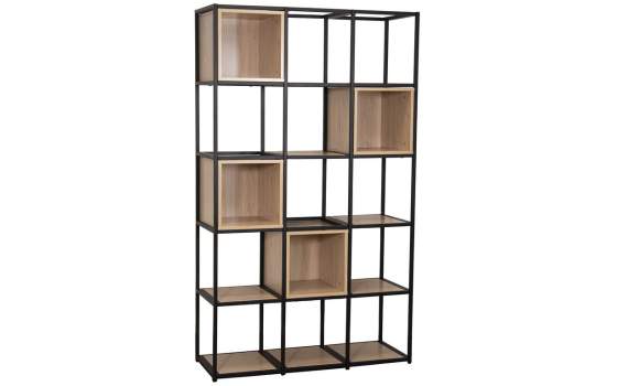 Estanteria Forja y Madera Cubos Serie Datros