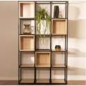 Estanteria Forja y Madera Cubos Serie Datros
