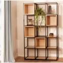 Estanteria Forja y Madera Cubos Serie Datros