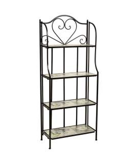 Estanteria Forja y Serigrafia con 4 Estantes Serie Abeck