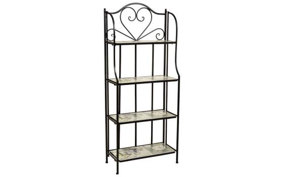 Estanteria Forja y Serigrafia con 4 Estantes Serie Abeck