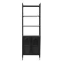 Estanteria Libreria Metal Negro 2 Puertas Serie Aubert