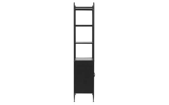 Estanteria Libreria Metal Negro 2 Puertas Serie Aubert