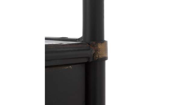 Estanteria Libreria Metal Negro 2 Puertas Serie Aubert