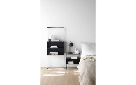 Estanteria Libreria Metalica Negra Serie Aniva