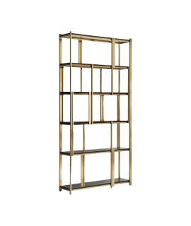 Estanteria Libreria Moderna Acero Madera Serie Alleghe