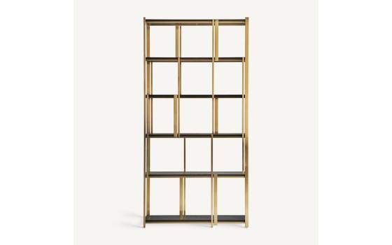 Estanteria Libreria Moderna Acero Madera Serie Alleghe