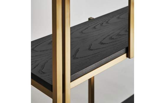 Estanteria Libreria Moderna Acero Madera Serie Alleghe