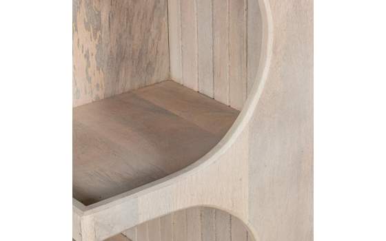 Estanteria Moderna Madera Mango Blanco Decape Abilla