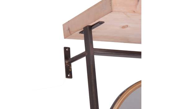 Estanteria Recibidor con Espejo Estilo Industrial Serie Arctan