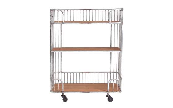 Estanteria Ruedas Madera Metal Serie Eklo