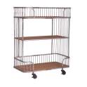 Estanteria Ruedas Madera Metal Serie Eklo