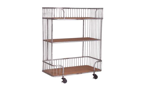 Estanteria Ruedas Madera Metal Serie Eklo