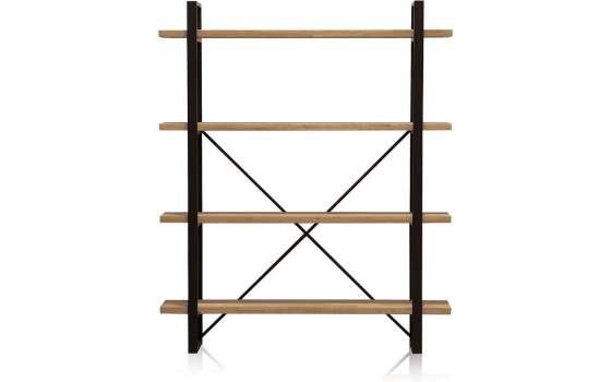 Estanteria Rustica Industrial Madera y Metal Negro Serie Amodias