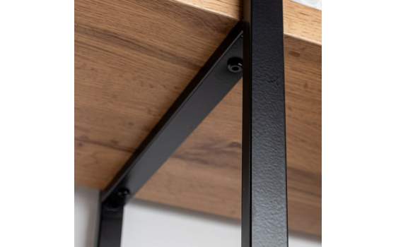 Estanteria Rustica Industrial Madera y Metal Negro Serie Amodias