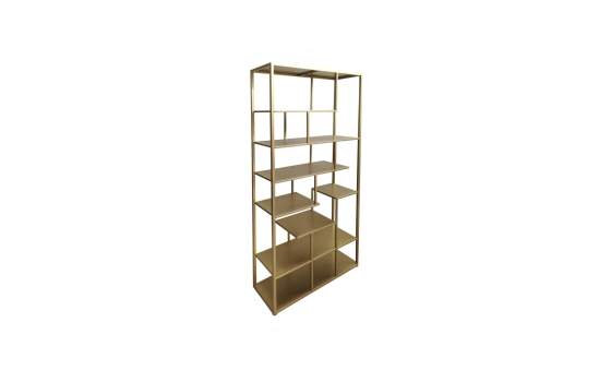 Estanteria Salon Actual Acero Color Oro Serie Artins