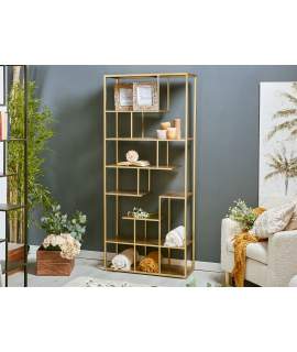 Estanteria Salon Actual Acero Color Oro Serie Artins