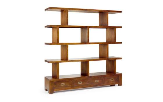 Estanteria Salon Colonial Star Irregular 3 Cajones