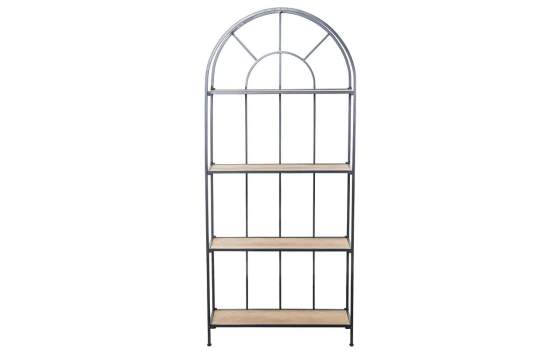 Estanteria Tubo de Acero 4 Baldas Madera  Serie Asauk