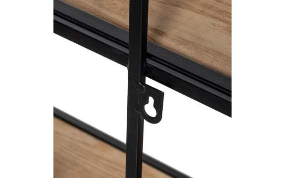 Estanteria Tubo de Acero 4 Baldas Madera  Serie Asauk