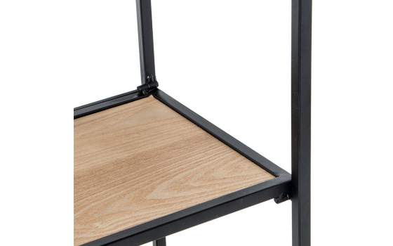 Estanteria Tubo de Acero 4 Baldas Madera  Serie Asauk