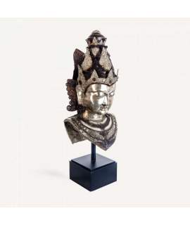 Figura de Busto Estilo Oriental Latón y Hierro Serie Balinesa
