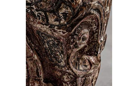 Figura de Mascara Estilo Etnico Madera Tropical Serie Akataon