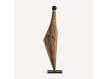 Figura Madera Rustica Abstracta Cabeza Metal Serie Abstra