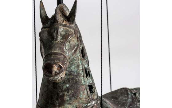 Figura Metalica de Caballo Decorado Serie Animales