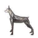 Figura Perro Metalico Color Acero Serie Animales Figura Perro Metalico Color Acero Serie Animales