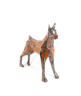 Figura Perro Metalico Color Desgastado Serie Animales