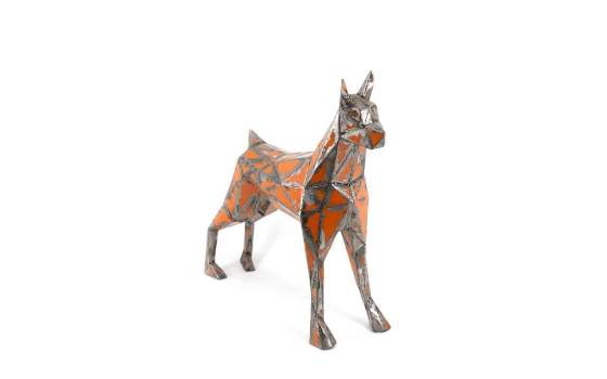 Figura Perro Metalico Color Desgastado Serie Animales