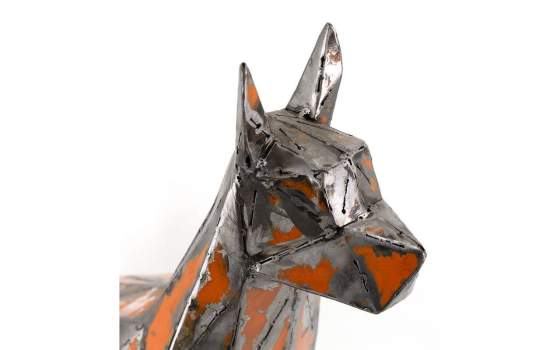Figura Perro Metalico Color Desgastado Serie Animales
