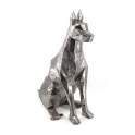 Figura Perro Sentado Metalico Serie Animales
