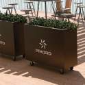 Jardinera Macetero Separador Metalico Para Hosteleria Pikaro