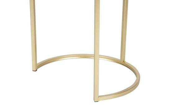 Juego 2 Mesas Nido Redondas Verde Oro Serie Aelsop