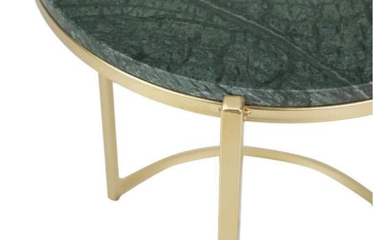 Juego 2 Mesas Nido Redondas Verde Oro Serie Aelsop